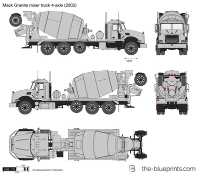 Mack Granite mixer truck 4-axle (2002)