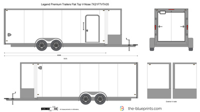 Legend Premium Trailers Flat Top V-Nose 7X21FTVTA35