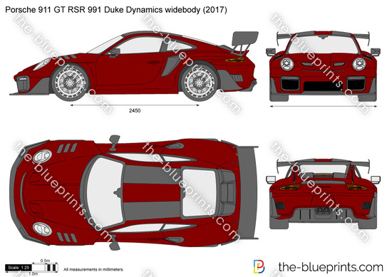 Porsche 911 GT RSR 991 Duke Dynamics widebody