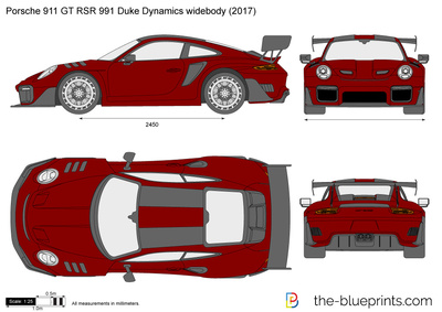 Porsche 911 GT RSR 991 Duke Dynamics widebody