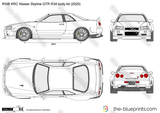 RWB KRC Nissan Skyline GTR R34 body kit