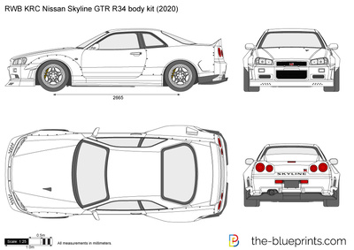 RWB KRC Nissan Skyline GTR R34 body kit