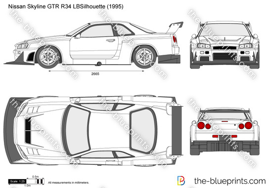 Nissan Skyline GTR R34 LBSilhouette