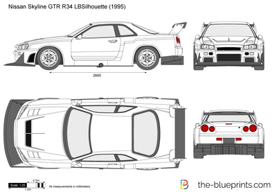 Nissan Skyline GTR R34 LBSilhouette