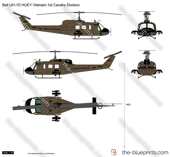 Bell UH-1D HUEY Vietnam 1st Cavalry Division