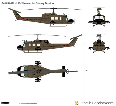 Bell UH-1D HUEY Vietnam 1st Cavalry Division