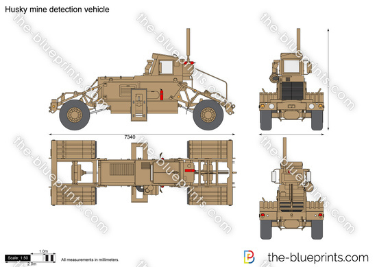 Husky mine detection vehicle