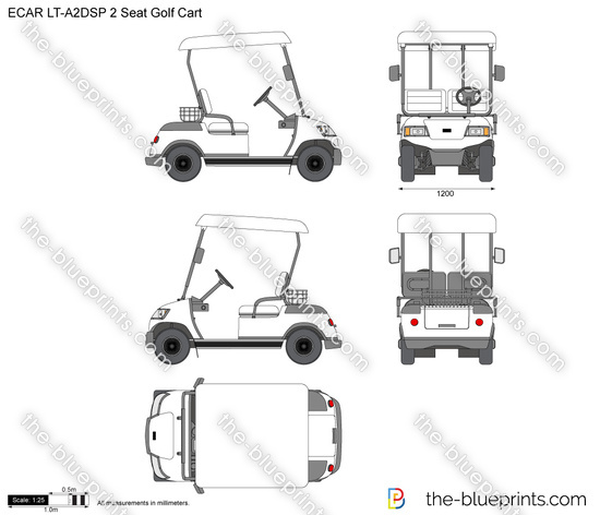 ECAR LT-A2DSP 2 Seat Golf Cart