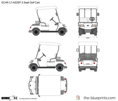 ECAR LT-A2DSP 2 Seat Golf Cart