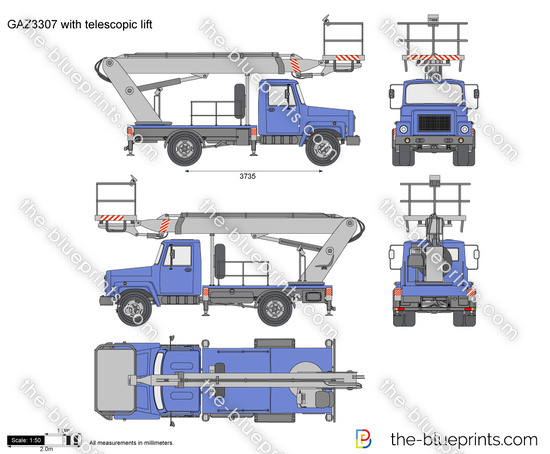 GAZ3307 with telescopic lift