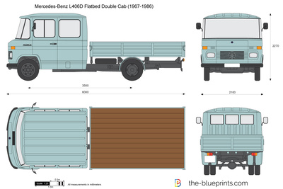 Mercedes-Benz L406D Flatbed Double Cab (1967-1986)