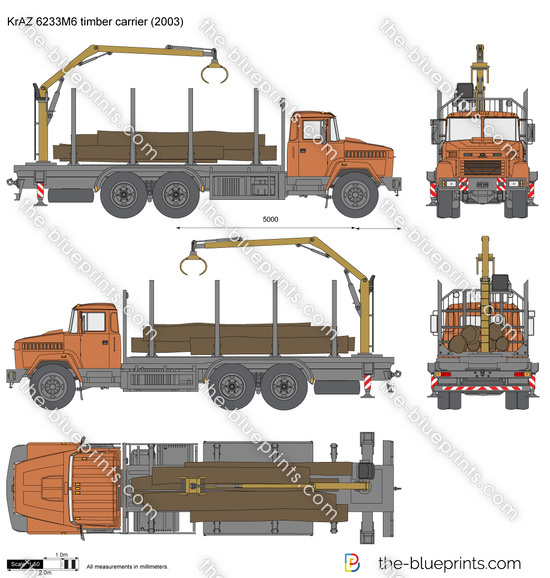 KrAZ 6233M6 timber carrier