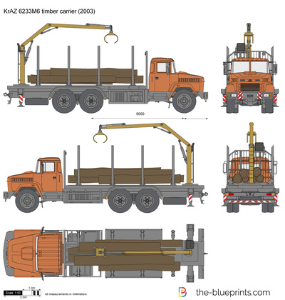 KrAZ 6233M6 timber carrier